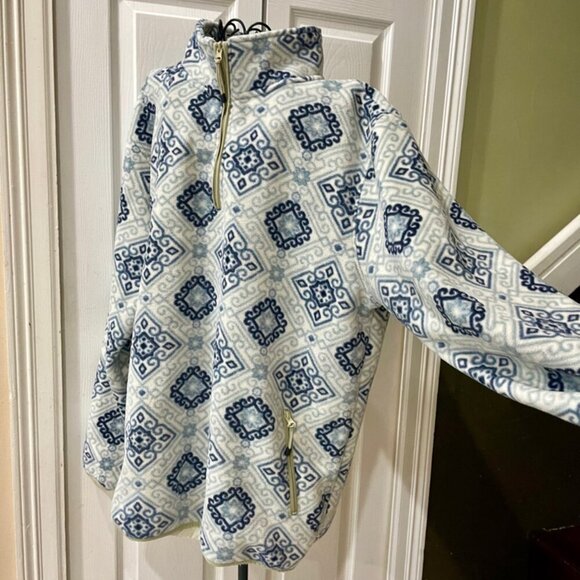 Pacsun Y2K 90’s PULLOVER FLLECE HIPPIE RETRO SZ XL BLUE(IVORY AESTHETIC CORE - Picture 4 of 15